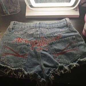 Embroidered Denim Women Shorts